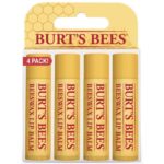 Burts Bees Parabens Free Natural Lip Balm Beeswax 4 Count