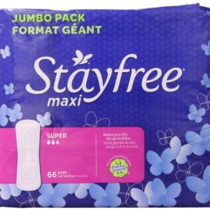 Stayfree Maxi Super Pads Jumbo Pack 66 Count