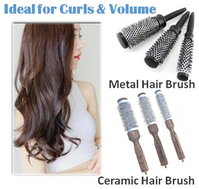 Curling Volumizing Metal Hair Brush Ceramic Hair Brush