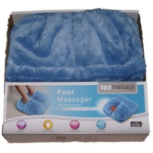 Spa Massage Foot Massager Blue Faux Fur Covered Foam Cushion