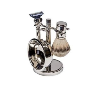 Harry D Koenig Attractive 4 Piece Silver Shave Set