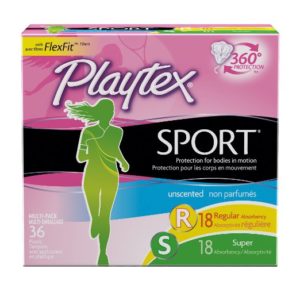 Playtex Sport Flex-Fit Technology Unscented Tampons